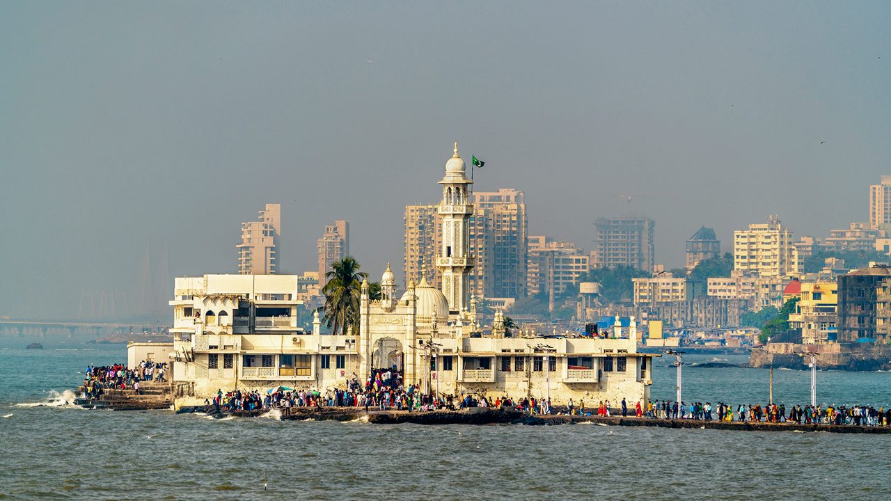 The Haji Ali Dargah, a famous tomb and a mosque in Mumbai, - Maharashtra, India