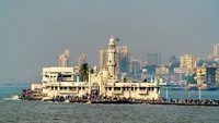The Haji Ali Dargah, a famous tomb and a mosque in Mumbai, - Maharashtra, India