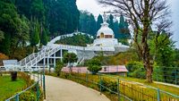 Peace pagoda of Darjeeling, India
