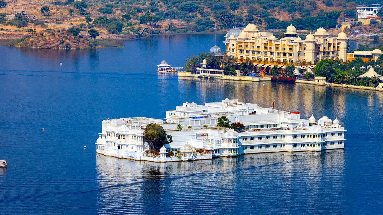 Lake Pichola and Taj Lake Palace , Udaipur, Rajasthan, India, Asia. Panorama.; Shutterstock ID 137150198; purchase_order: -; job: -; client: -; other: -