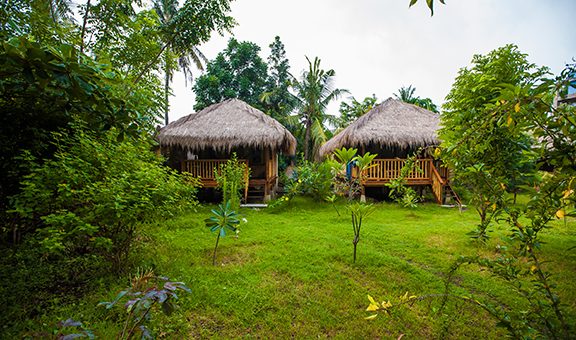 Bungalow. Exotic tourism. The rest of the equator. Bali Indonesia