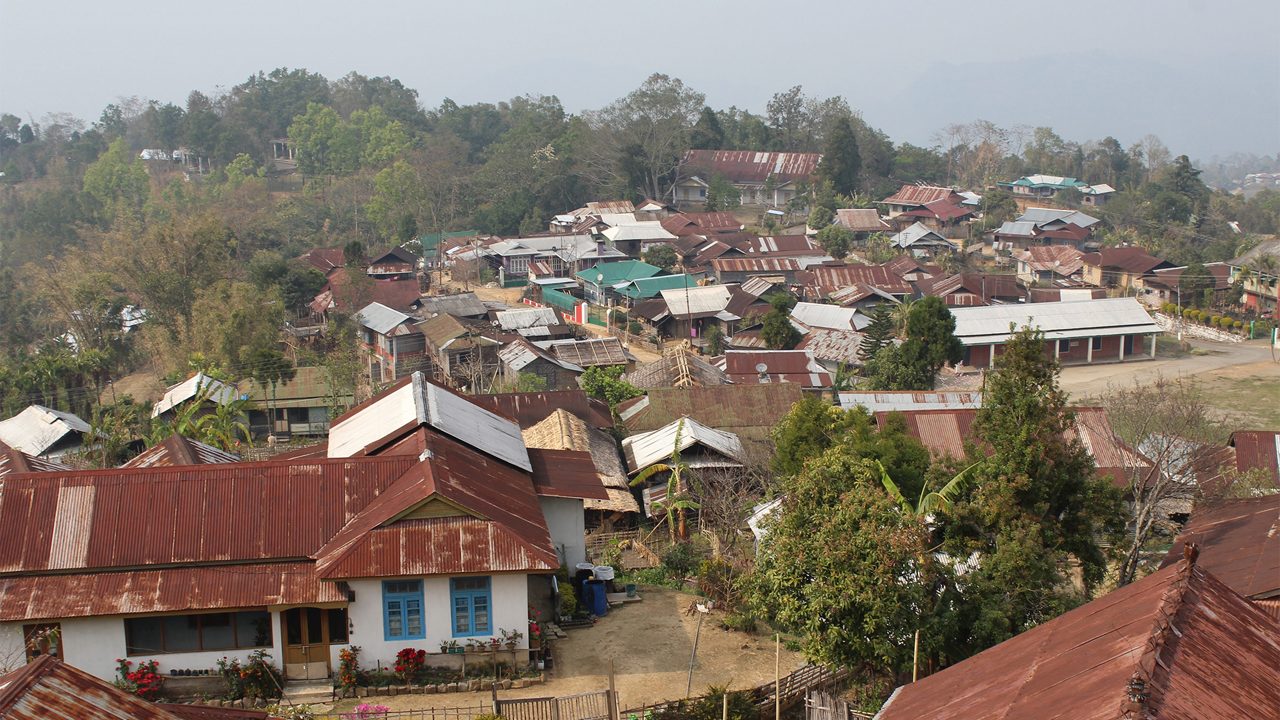 A panoramic view of the Mopungchuket Village, Nagaland