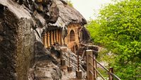 Pandavleni caves situated in Nashik, Maharashtra, India. This 3rd BC caves were built by Hinayana Buddhists.