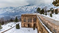 A beautiful view landscape of Pari Mahal in winter season, srinagar, kashmir, india; Shutterstock ID 1988170502; purchase_order: -; job: -; client: -; other: -