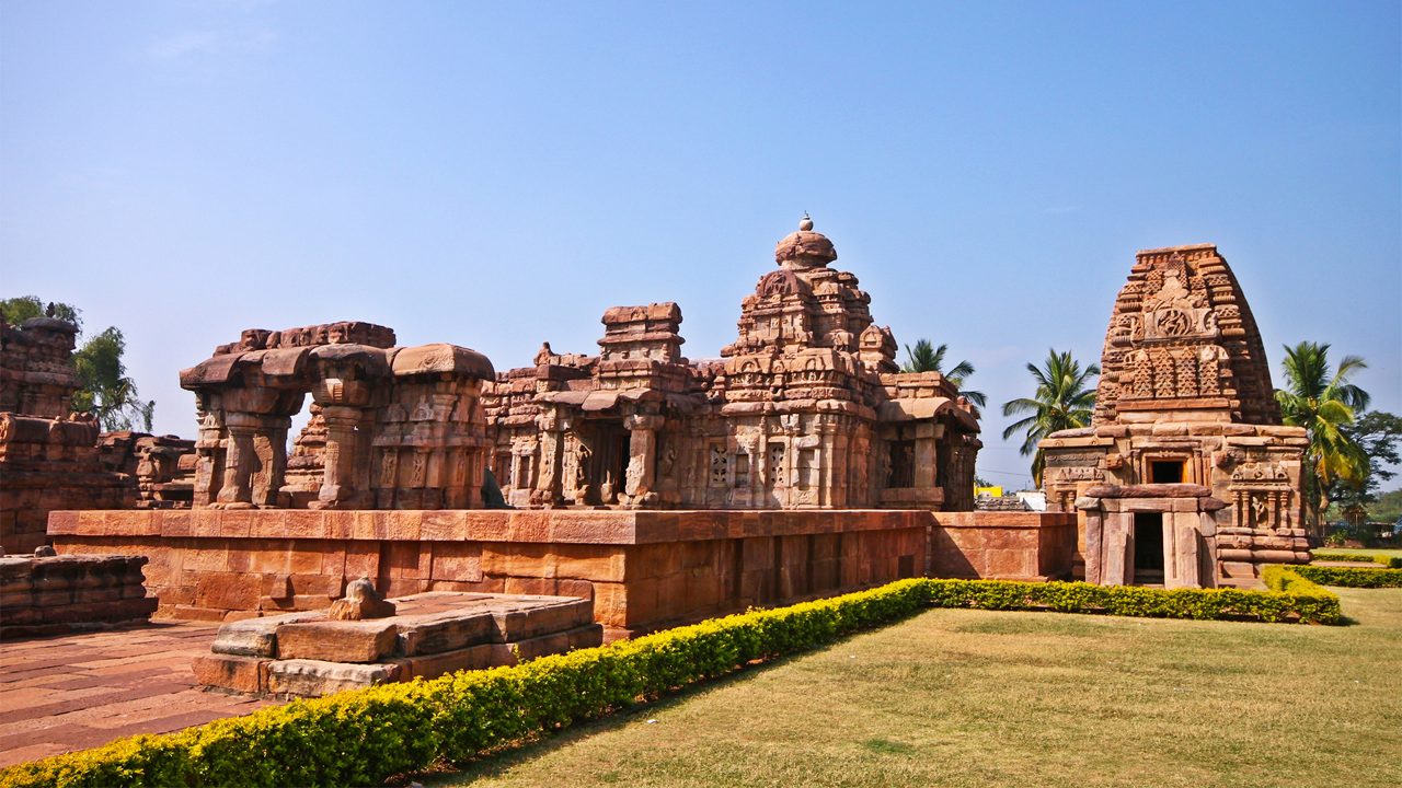 Centuries old Hindu temples in Pattadakal, India. A UNESCO world heritage site