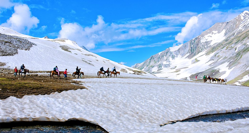 Amarnath Yatra. Amarnath Temple is a Hindu shrine located in Anantnag district of Jammu and Kashmir, India. A cave situated at an altitude of 3,888 m (12,756 ft), .