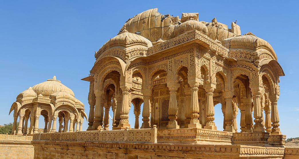 Bada Bagh ancient cenotaphs complex. Jaisalmer. Rajasthan. India