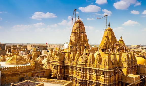 Bada Bagh ancient cenotaphs complex. Jaisalmer. Rajasthan. India