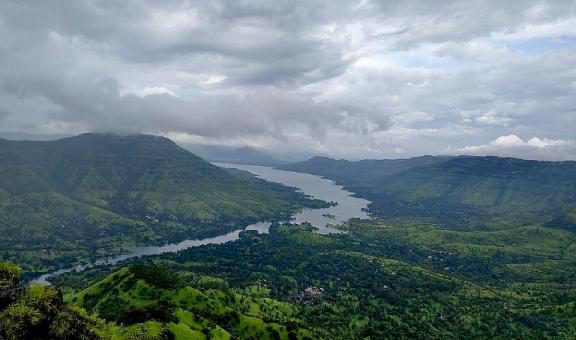 View of Koyna Backwaters from Maharashtra state of India