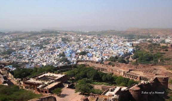 Aerial View of Mahamandir Hindu Temple located at Jodhpur, Rajasthan, India