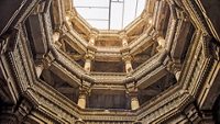 Adalaj stepwell from bottom to top view- Indian Heritage tourist place