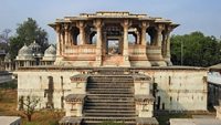 Cenotaph of Maharanaji Amarsinghji II at Ahar Cenotaphs, Udaipur, Rajasthan, India. It has more than 250 cenotaphs of the maharajas of Mewar that were built over approx 350 years.; Shutterstock ID 1048576877; purchase_order: -; job: -; client: -; other: -