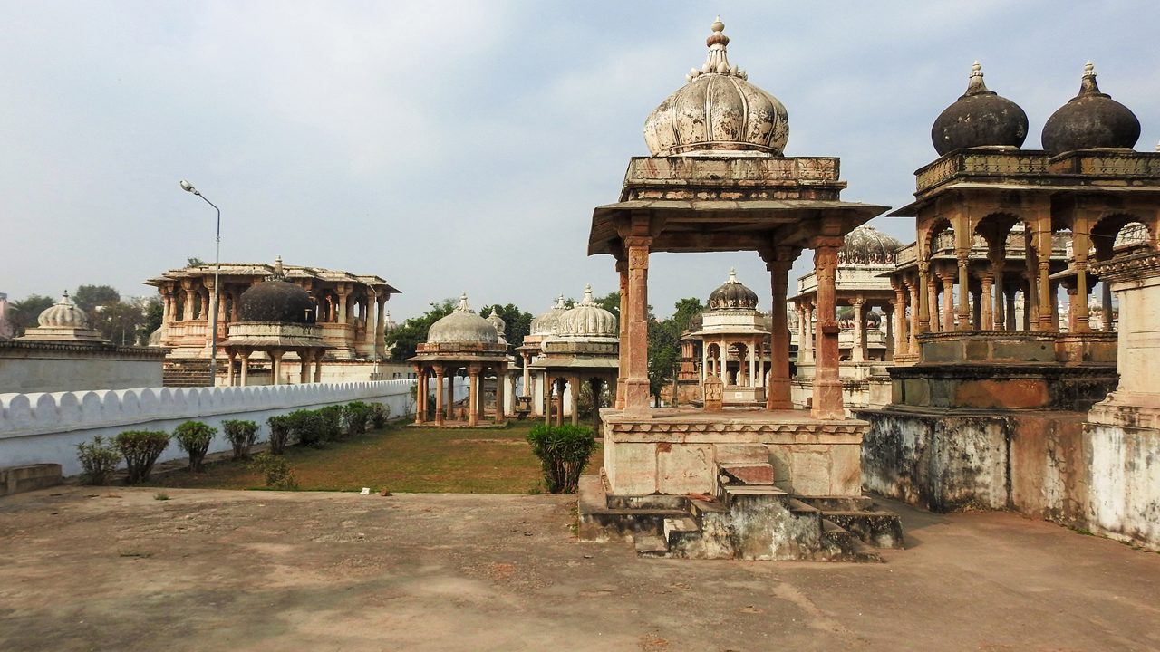 Ahar Cenotaphs located in Ahar, Udaipur, Rajasthan, India are a group of cenotaphs. It has more than 250 cenotaphs of the maharajas of Mewar that were built over approx 350 years.; Shutterstock ID 1048564445; purchase_order: -; job: -; client: -; other: -