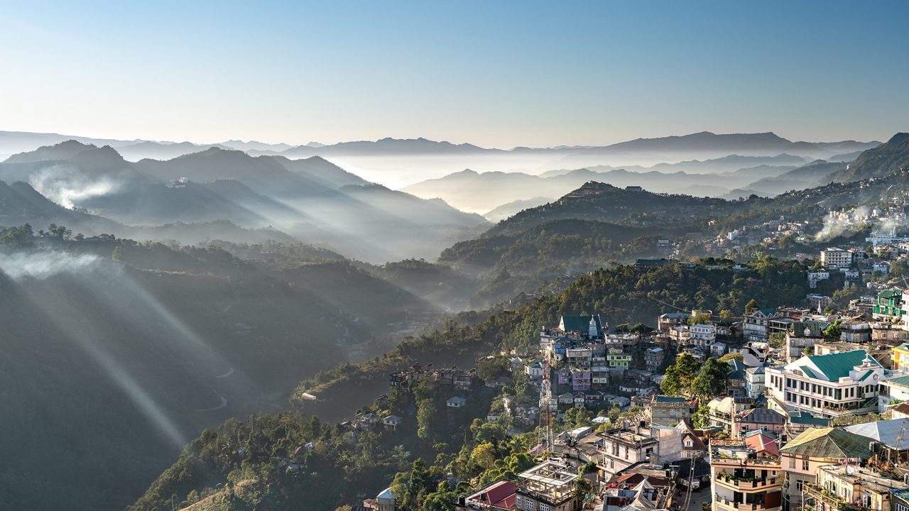 The Aizawl city - capital of Mizoram