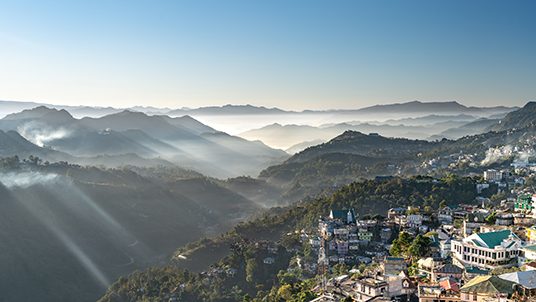 The Aizawl city - capital of Mizoram