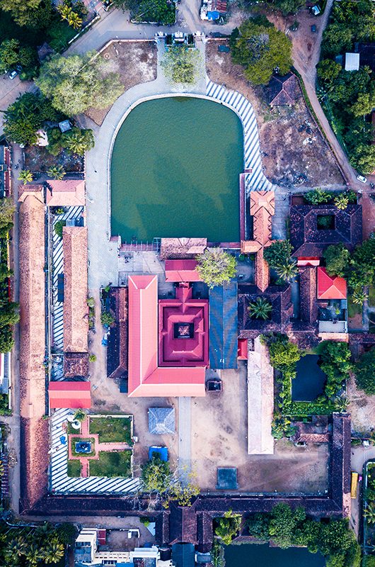 Birds eye view photo of Sree Krishna Swamy Temple, Ambalappuzha, India