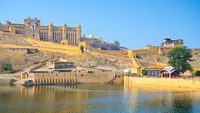 Amber Palace, The famous tourist attraction in Jaipur in Rajasthan, India