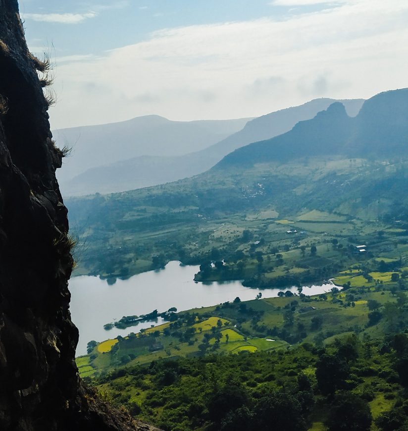 A click from the mid-way of Anjaneri Hills trekking range. A place at about 10km from the city of Nashik, India.