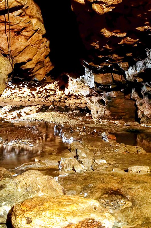 Interiors of Arwah caves located near the capital city of Shillong, India
