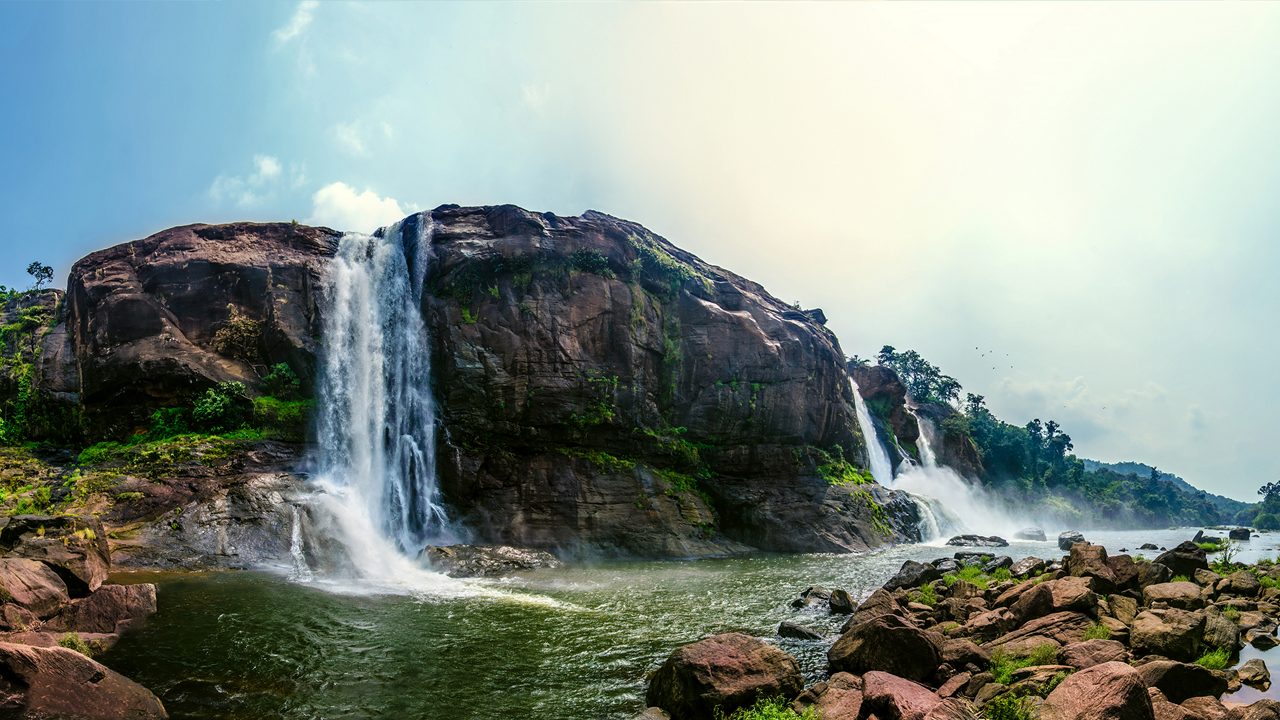 Athirappilly water falls, Thrissur district, Kerala state, India