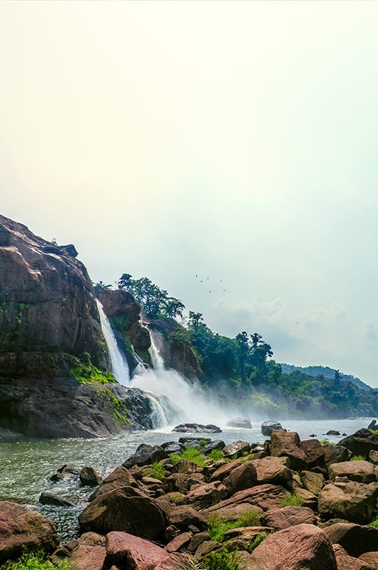 Athirappilly water falls, Thrissur district, Kerala state, India