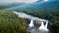 Athirappilly Falls in Chalakudy Taluk of Thrissur District in Kerala, India