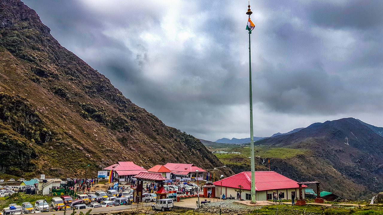 July 2018, Sikkim, India. A wide angle view of Baba Harbhajan Mandir during day time. This is a very popular tourist attraction in sikkim, India