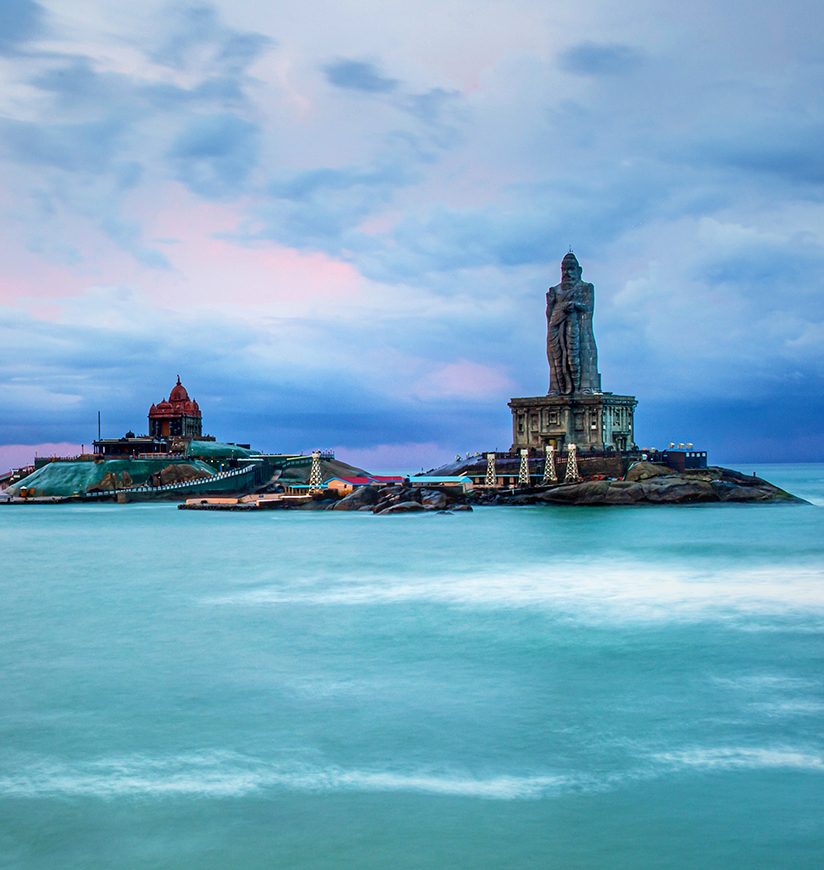 Kanyakumari is the southernmost point of peninsular India and the meeting point of three oceans-the Bay of Bengal, the Arabian Sea and the Indian Ocean. 