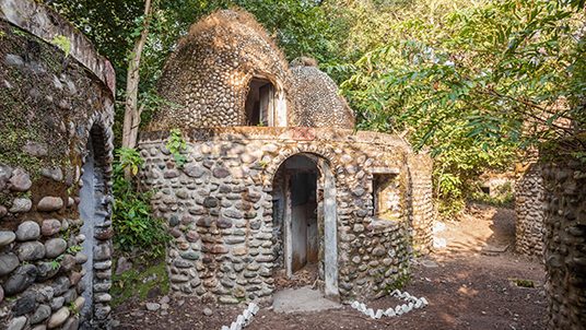 Maharishi Mahesh Yogi Ashram (Beatles Ashram) in Rishikesh, Northern India