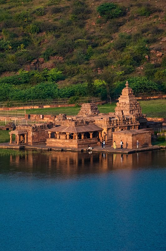 Ancient Bhutanatha temple of Badami next to Agasthya lake(Agasthya tirtha)