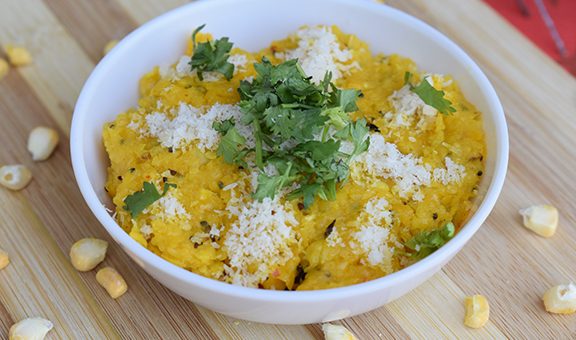 Special street food of Indore-Malwa, Bhutte ka kees is prepared with fresh soft milky- creamy corn, will be liked by you all for its unique flavor.Bhutta means "corn" and "kees" means "grated". 