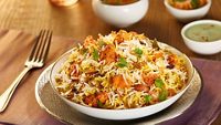 Biryani rice dish. Beautiful Indian rice dish