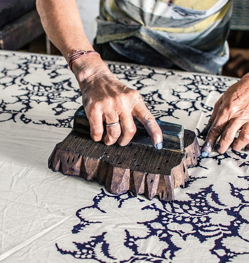 Block Printing On Fabric - Rajasthan, India 