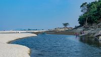 Meandering or River Brahmaputra at Panikhaiti, Guwahati