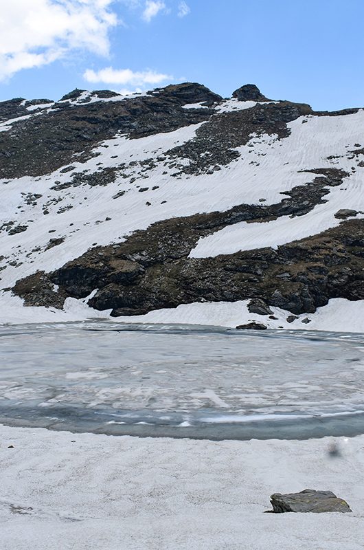 Brighu Lake is a lake located at an elevation of around 4,300 meters in Kullu district, Himachal Pradesh, India. 