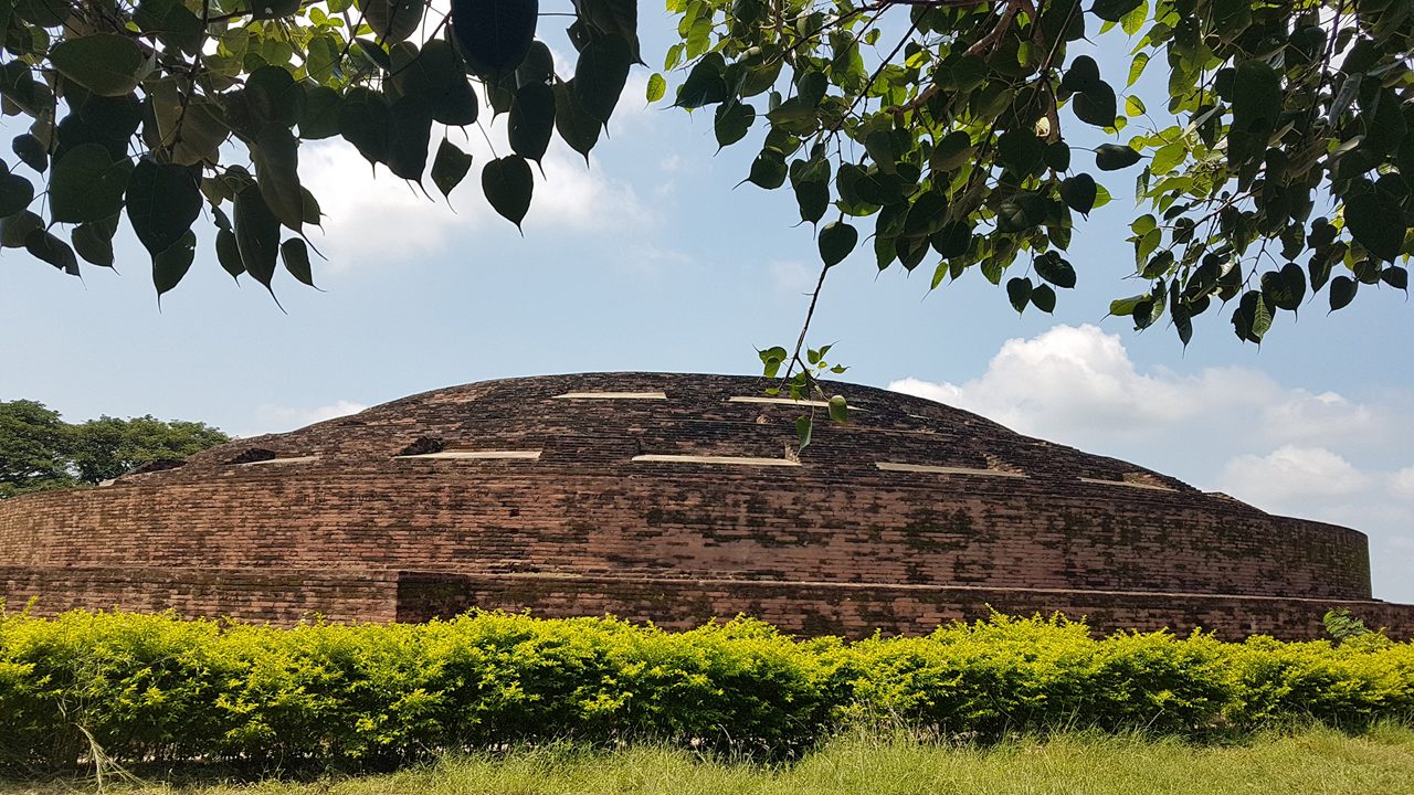 side view of buddhist stupa in nelakondapalli , khammam 