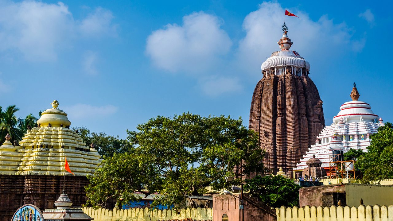 Jagannath temple at Puri, Odisha, India is one of the four pilgrimage sites in Hindu religion