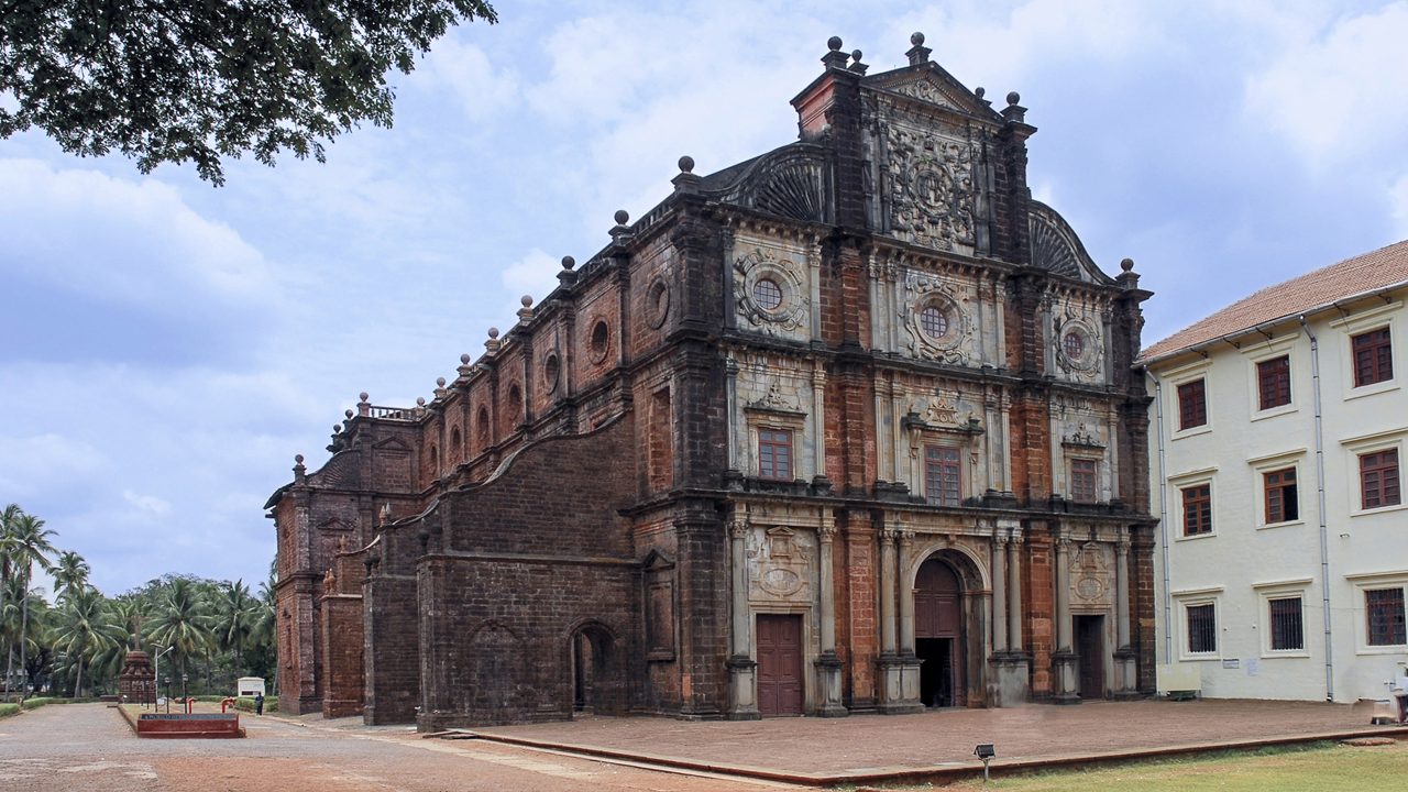 Front elevation of five hundred year old church of St. Francis of Assisi, Goa, India; Shutterstock ID 69025942; purchase_order: -; job: -; client: -; other: -