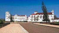 Square and churches in Old Goa, India