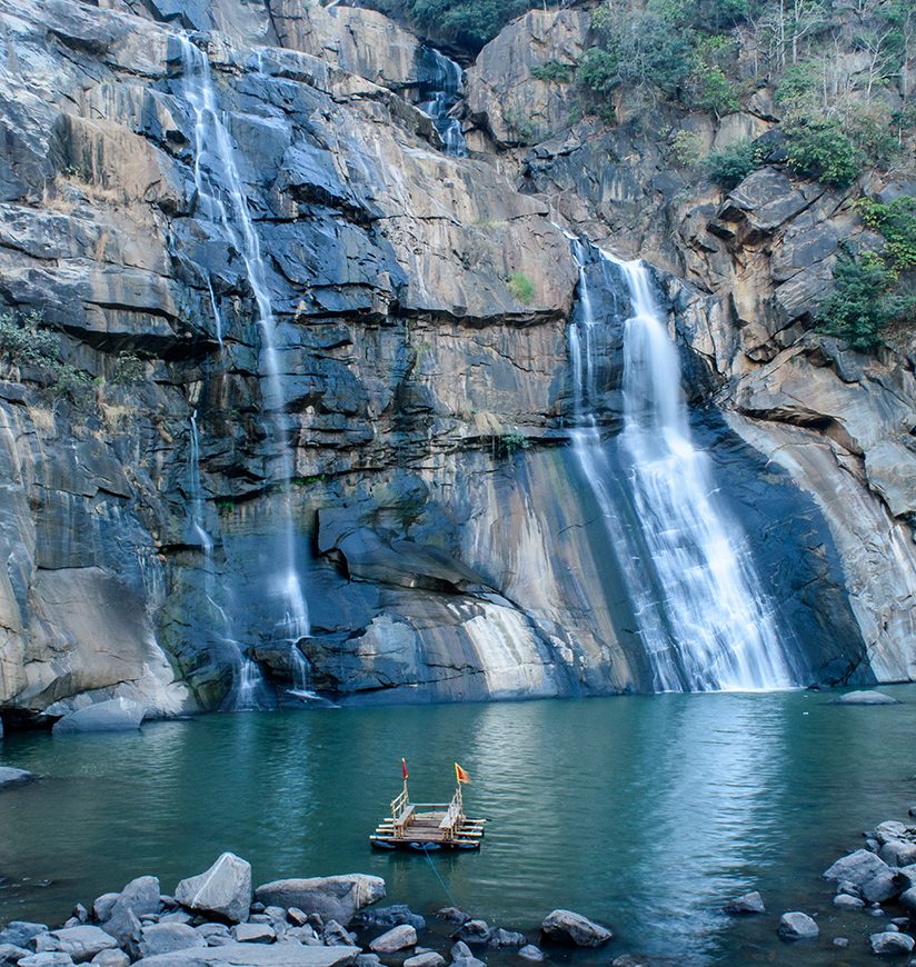 The Hundru Falls is a waterfall located in Ranchi district in the Indian state of Jharkhand. It is the 34th highest waterfall in India