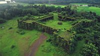 India Goa fort corjuem in the rainy season