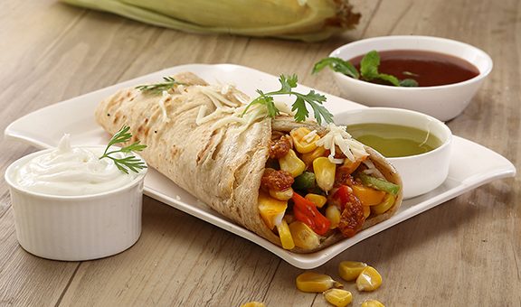 Sweetcorn wrap sweetcorn roll sweetcorn Frankie corn roll