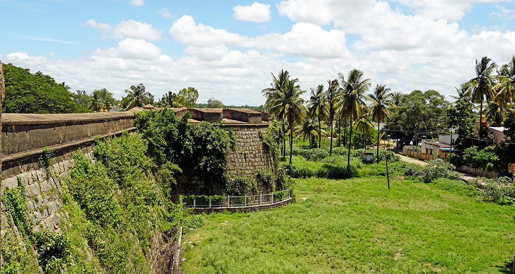 Devanahalli, Bangalore, Karnataka, India - June 12 2022 :  Devanahalli fort image. Tourist places in Bangalore.  Historical monuments in Karnataka India.