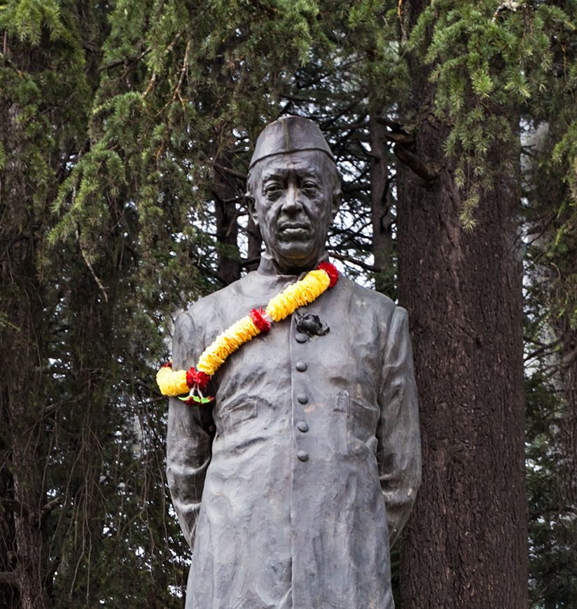 Jawaharlal Nehru statue in the park, India