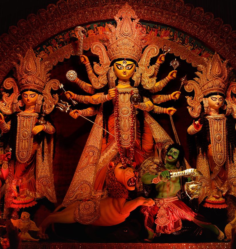 Goddess Durga: Durga Puja is the one of the most famous festival celebrated in Kolkata,  Puja festival celebration, Kolkata, India