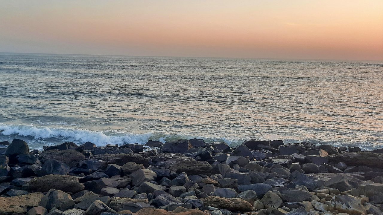 5th Sep 2020 Dwarka Beach. Sunset time at Beach