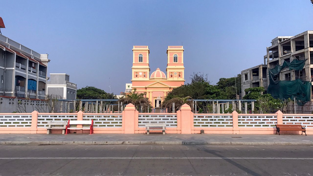 Eglise de Notre Dame des Anges, Puducherry, India; Shutterstock ID 791132239; purchase_order: -; job: -; client: -; other: -