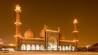 Famous Jama Masjid in New Delhi, India on the auspicious day of Eid.