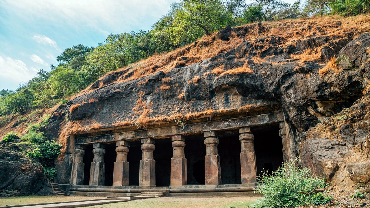 Elephanta Caves historical architecture in Mumbai, India; Shutterstock ID 1105431302; purchase_order: -; job: -; client: -; other: -