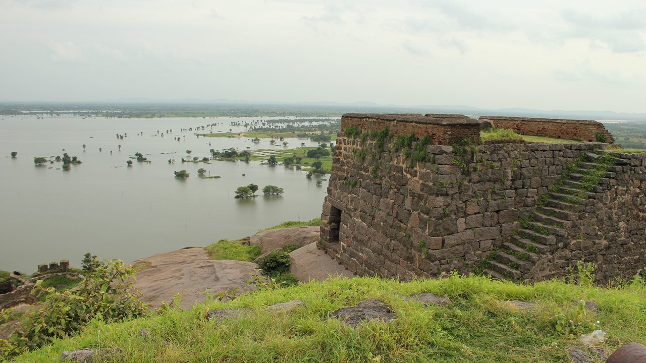 old fort surrounded with water